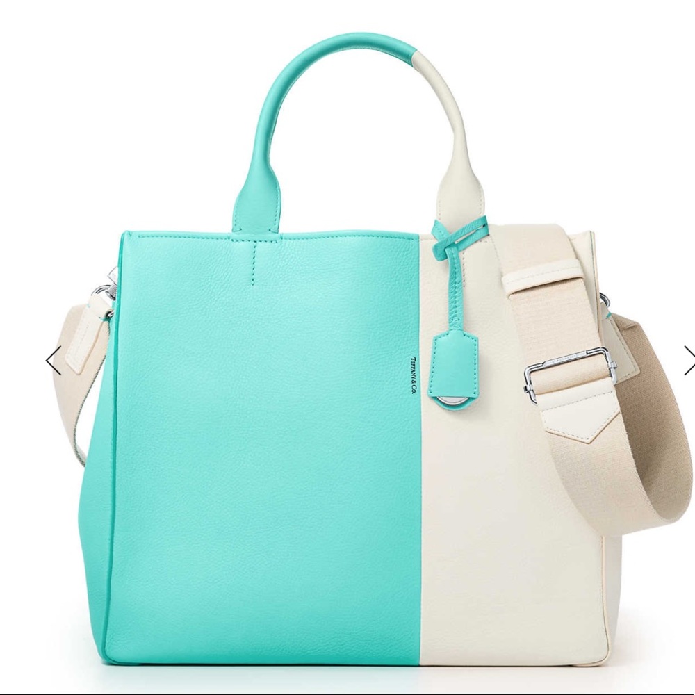 Tiffany & Co. Turquoise and Cream bag. NWT